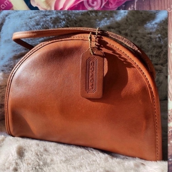 Coach Handbags - VINTAGE COACH KIMBALL HALF MOON BRITISH TAN CROSSBODY BAG
9911